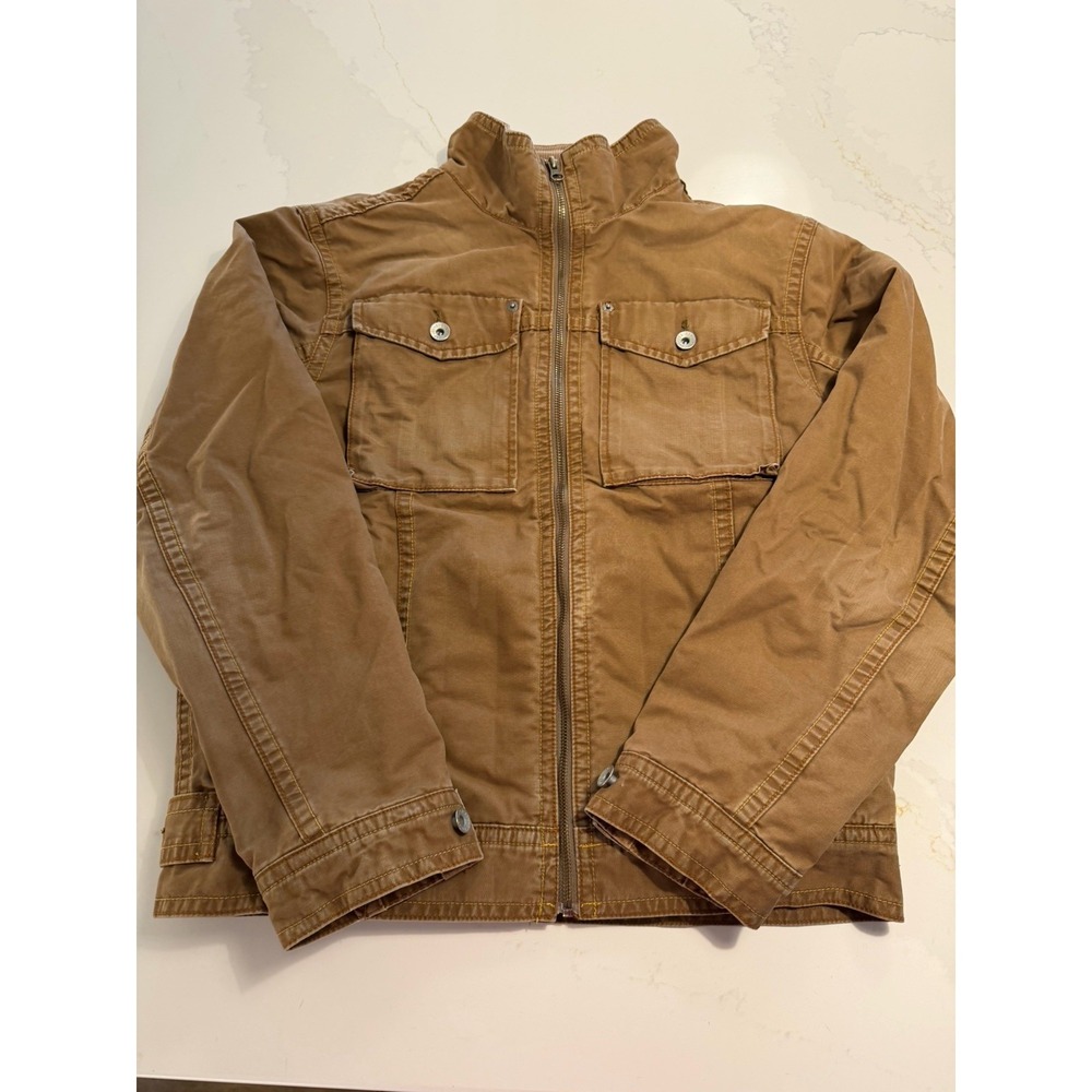Gap Men's Tan Canvas Workwear Jacket Large Full Zip